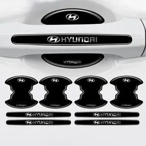 Car Door Handle Protector Bowl, Anti-Scratch Trim Strip, Reflective Sticker, Car Decals for Hyundai Tucson Solaris I30 Creta Ix35 I40 Ix20 Veloster