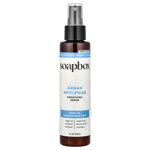 Soapbox Argan Anti Frizz Smoothing Serum, 5 fl oz (147 ml)