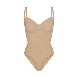 SEAMLESS SCULPT BRIEF BODYSUIT | CLAY