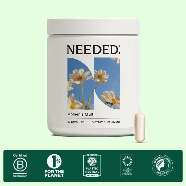 NEEDED. Women's Multi - 90 Capsules (1 Month Supply) - Expertly-Formulated 22 Bioavailable Nutrients - Vitamin D3, B12 & Biotin - Energy Mood Hair Skin & Nails - Immune Health - Third-Party Tested - Fertility & Pregnancy Safe