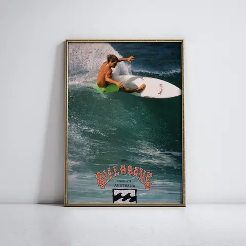1990 BILLABONG Surfing Poster, Wall art, Home decor, Vintage Surfing Poster, Retro Surf Print, Surfing Poster, 1990, Billabong.
