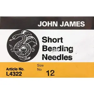 1FI280-12: Needle John James Short Beading #12 L4322-12S 25PC