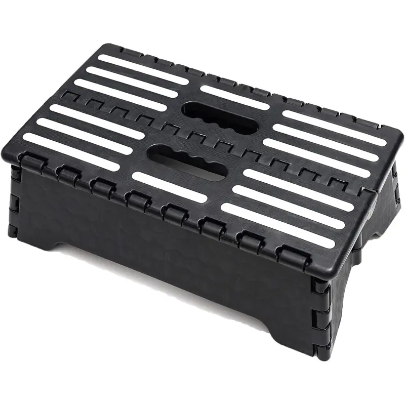 Portable Folding Step Stool 38x22x13cm, Heavy Duty Foldable Step Stool With Non-Slip Surface, Compact Collapsible Design For Adults, Kids, Kitchen, Bathroom, Home And Travel