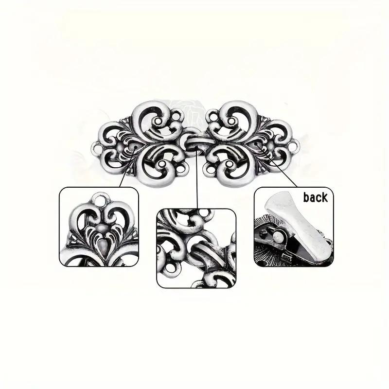 Vintage sweater with knob clip, silver lock clip for shawls, dress brooches for girls, fashion decor Cute Clasps Stylish Durability Style Elegant