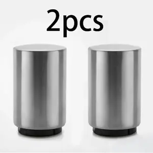 2PCS Premium Beer Bottle Opener Automatic Stainless Steel Quick Pop the Top Can Openers by Magnet Catching No Damage Caps Wine Accessory Push Down Off Magnetic Bartender Tool for Home Picnic Camping