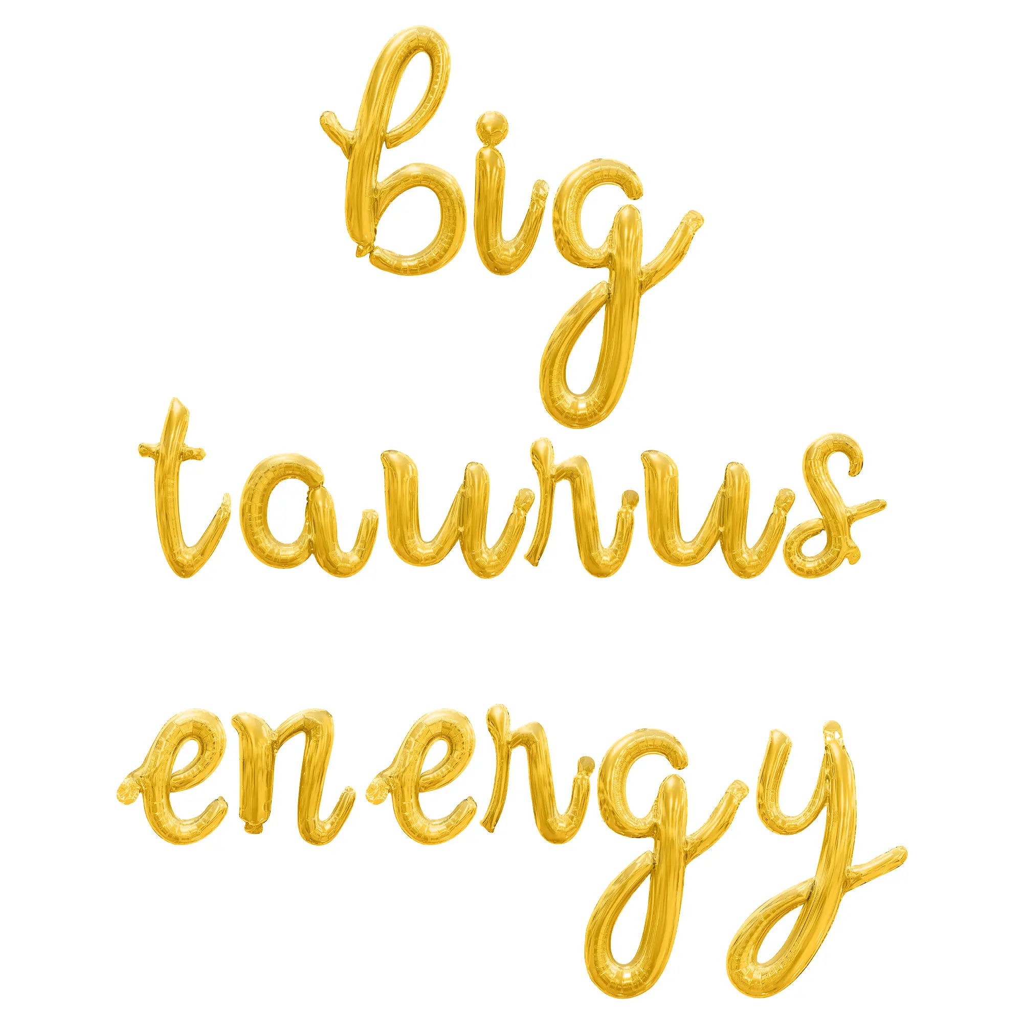 Cursive Script Letter Balloons - BIG TAURUS ENERGY 16" Inch Alphabet Letters Foil Mylar Balloon Birthday Party Banner