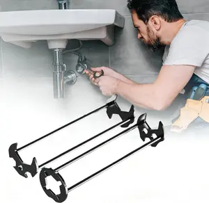 Basin Wrench Faucet Tool - 360° Rotation Steel Plumbing Wrench - Multifunctional Sink Wrench with Anti-Slip Labor-Saving Design for DIY Homeowners, Plumbers & Maintenance