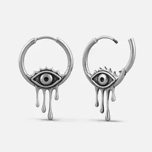 Surrealist Eye Earrings - Elegant Teardrop Design with Artistic Eye Motif for Art Lovers and Creative Thinkers