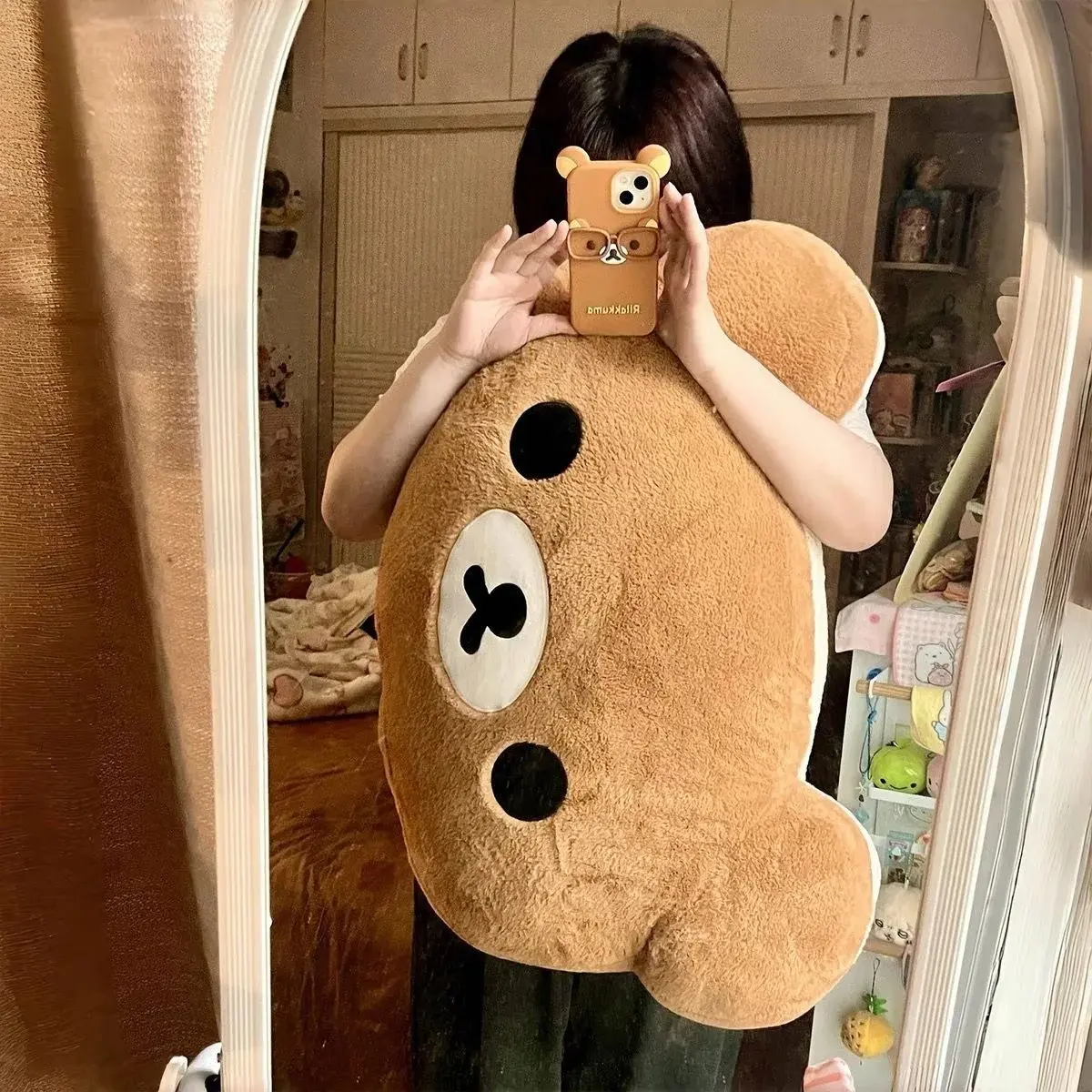40/60cm Hot Kawaii Rilakkuma Plush Warm Hand Pillow Cartoon Peluche Stuffed Toys Soft Cushion Girls Birthday Gifts