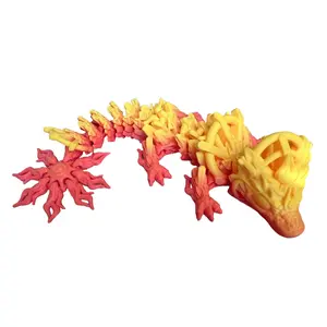 Baby Solar Dragon - 14 Inches - Desktop or Fidget Toy - Fully Articulated Sun Themed Dragon - 3D Printed - Choose a Color!