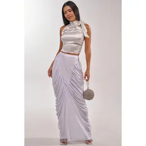 DREAMY RUCHED SKIRT IN WHITE