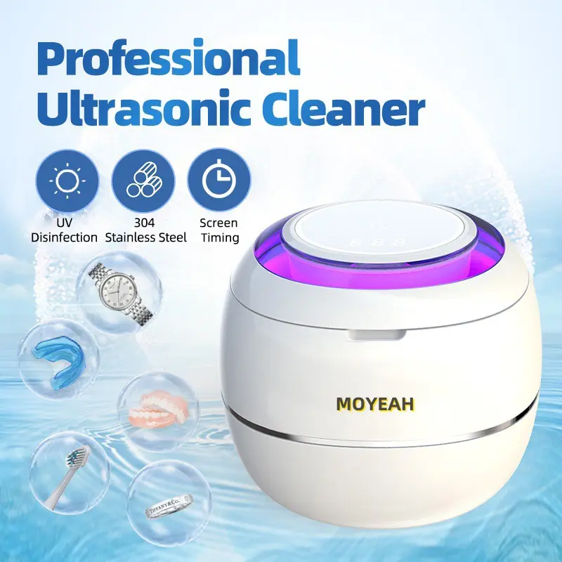 Professional Dental Ultrasonic Cleaner – False Teeth, Night Guards, Rings & More