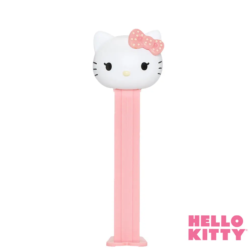 Hello Kitty Polka-Dot Pink Bow PEZ Dispenser & Candy Refills