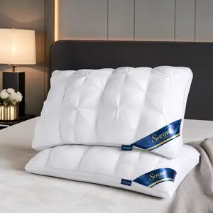 Standard Luxury 5-Star Hotel-Quality Pillow, Hypoallergenic, Soft-Touch Polyester Pillowcase for Deep Sleep & Effective Neck Support