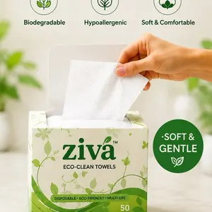 Disposable Face Towels – Ultra-Soft, Hygienic, Eco-Friendly, Breakout Prevention Cleansing