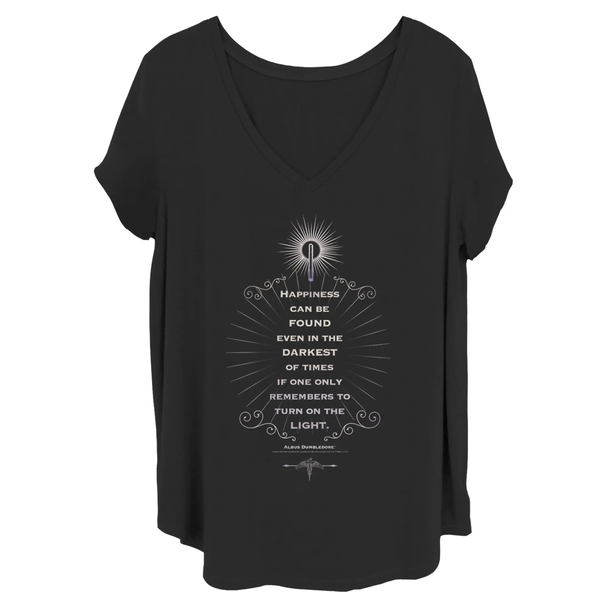 Women's Harry Potter Dumbledore Happiness Quote T-Shirt