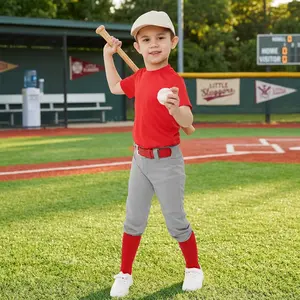 Toddler Baseball Pants for Boys and Girls - Youth Softball Tee Ball Pants Comfortable Breathable Stretch Fit Perfect for Sports Practice Games Outdoor Activities Kids Athletic Wear