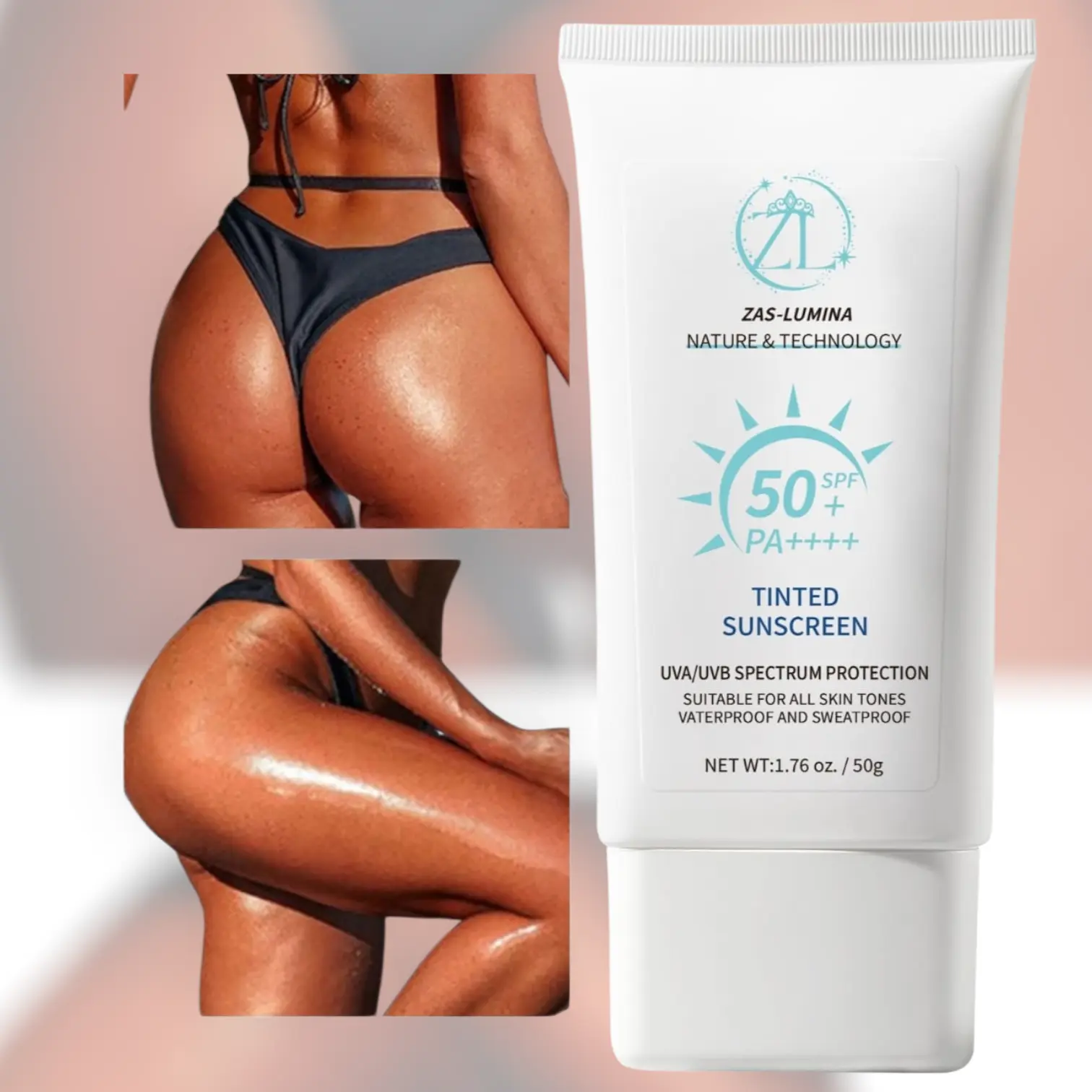 ZAS-LUMINA Tinted Skin Shield – Moisturizing & Sun Protection for All Skin Types and Tones.