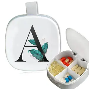 Dustproof Mini Medicine Pill Box, Portable Waterproof Pill Case with 4 Compartments, Easy-To-Clean Design, Safe Closure for Travel Use