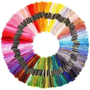 Friendship Bracelet String 100 Skeins Rainbow Color Embroidery Floss Cross Stitch Embroidery Thread Cotton Floss Bracelet Yarn, Craft Floss