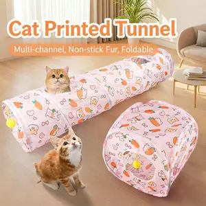 Foldable Cat Tunnel Toy for Cats and Rabbits, Portable Lightweight Indoor Outdoor Use, Fun Pet Activity Toy