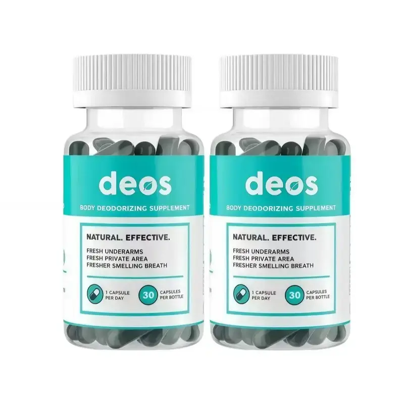 DEOS Internal Deodorant Supplement – Full Body Deodorizer for Gut Health, Skin Health, Detox & Digestion Support – Natural Odor Control Chlorophyll Pills for Head-to-Toe Freshness | 30 Capsules