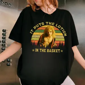 I Put The Lotion In The Basket Line The Silence of the Lambs Shirt, Hannibal Lecter Graphic Tee, Serial Killer T-Shirt, Vintage Thriller Merch,