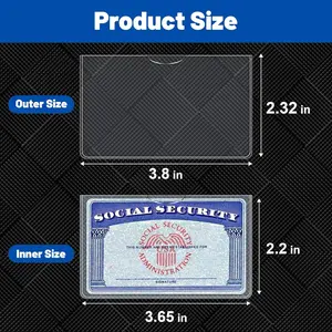 6-Pack Social Security Card Protector Sleeves – Ultra Clear, Durable 31Mil Waterproof Holders for SSN, Medicare, Credit, Debit & ID Cards, Soft Storage Sleeves