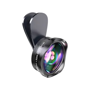 2-in-1 HD Mobile Phone Lens, Wide Angle & Macro Attachments for Smartphones/Cellphones, Tech Accessories for Live Streaming