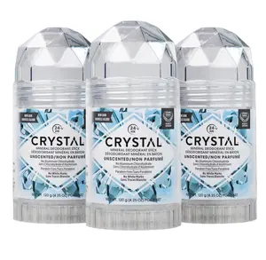 Crystal Mineral Deodorant Stick, Unscented 4.25 oz (Pack of 3)