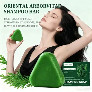 120g Platycladus Leaf Herbal Natural Shampoo Bar with Plant Extracts – Gentle Cleanse, Nourished & Smooth Hair for All Hair Types