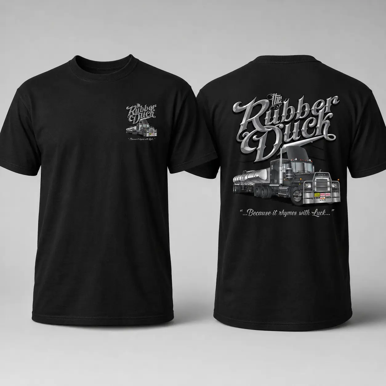 Vintage Graphic T-Shirt for Women, Dark Heather Soft Cotton Blend Top with a Classic Mack Truck Print, Casual Round Neck Tee with Rib Collar, S, Graphic Print