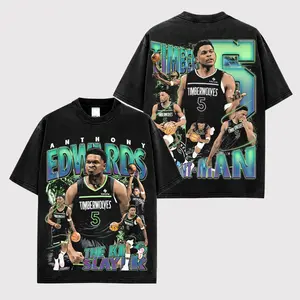 Anthony Edwards Shirt Cotton, The Face of the League Fans, Timberwolves Nation Shirt, Retro Basketball Shirt, Game Day Fit, Vintage Streetwear Tee, Basketball Fans Gift