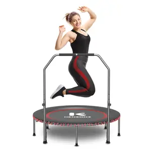 KENSONE 40/48" Bungee Rebounder Trampoline for Adults, 450/550LBS, Quiet Mini Fitness Trampoline with Adjustable U/T Handle