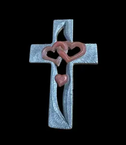 Resin Cross Decorative Piece with Elegant Cross Shape and Smooth Durable Finish for Home Church or Gift
