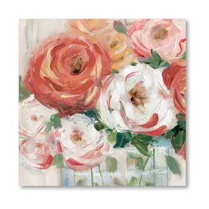 Courtside Market Naive Bouquet I 16" x 16" Canvas Wall Art