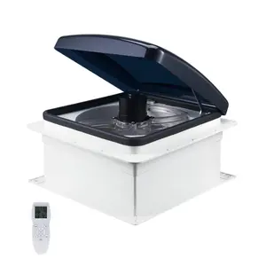 【FathersDayGift】 VEVOR RV Vent Fan, 14 inch RV Roof Vent Fan 12V, Powerful 10-Speed Reversible Fan with Remote Control, Built-in DC Motor, Power Top Lid,12 inch Fan Blade,Fits 14 x14 inch Roof Openings