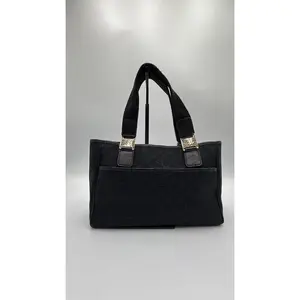 Pre-owned GUCCI Leather Luxury Bags & Accessories Canvas GG Tote Bag, Black Date Code: 145810002122M Entrupy ID: M2C4RDX