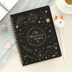 Joyko 2026 A4 Coil Notebook, Elegant Gold Wave Design, Time Planner for Organized Life Management and Detailed Record Keeping