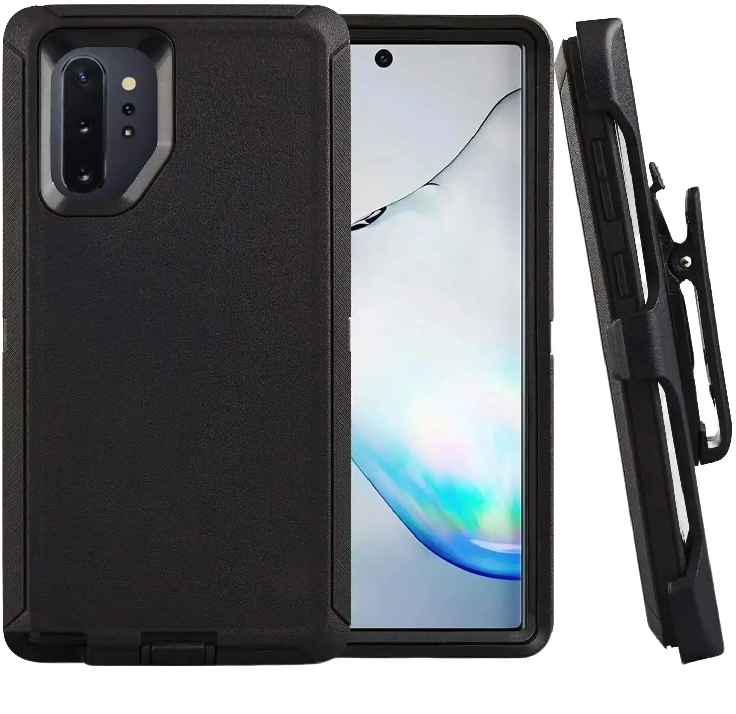Rugged Defender Case Cover For Samsung Galaxy Note 10 / Galaxy Note 10+Plus / Shockproof Heavyduty Protection cover With Belt Clip Protector