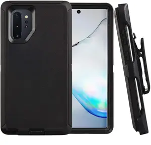 Rugged Defender Case Cover For Samsung Galaxy Note 10 / Galaxy Note 10+Plus / Shockproof Heavyduty Protection cover With Belt Clip Protector