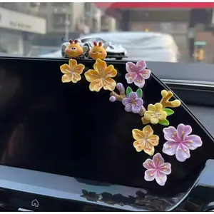3D Flower Car Decal – Waterproof Cherry Blossom & Daffodil Magnetic Bumper Sticker