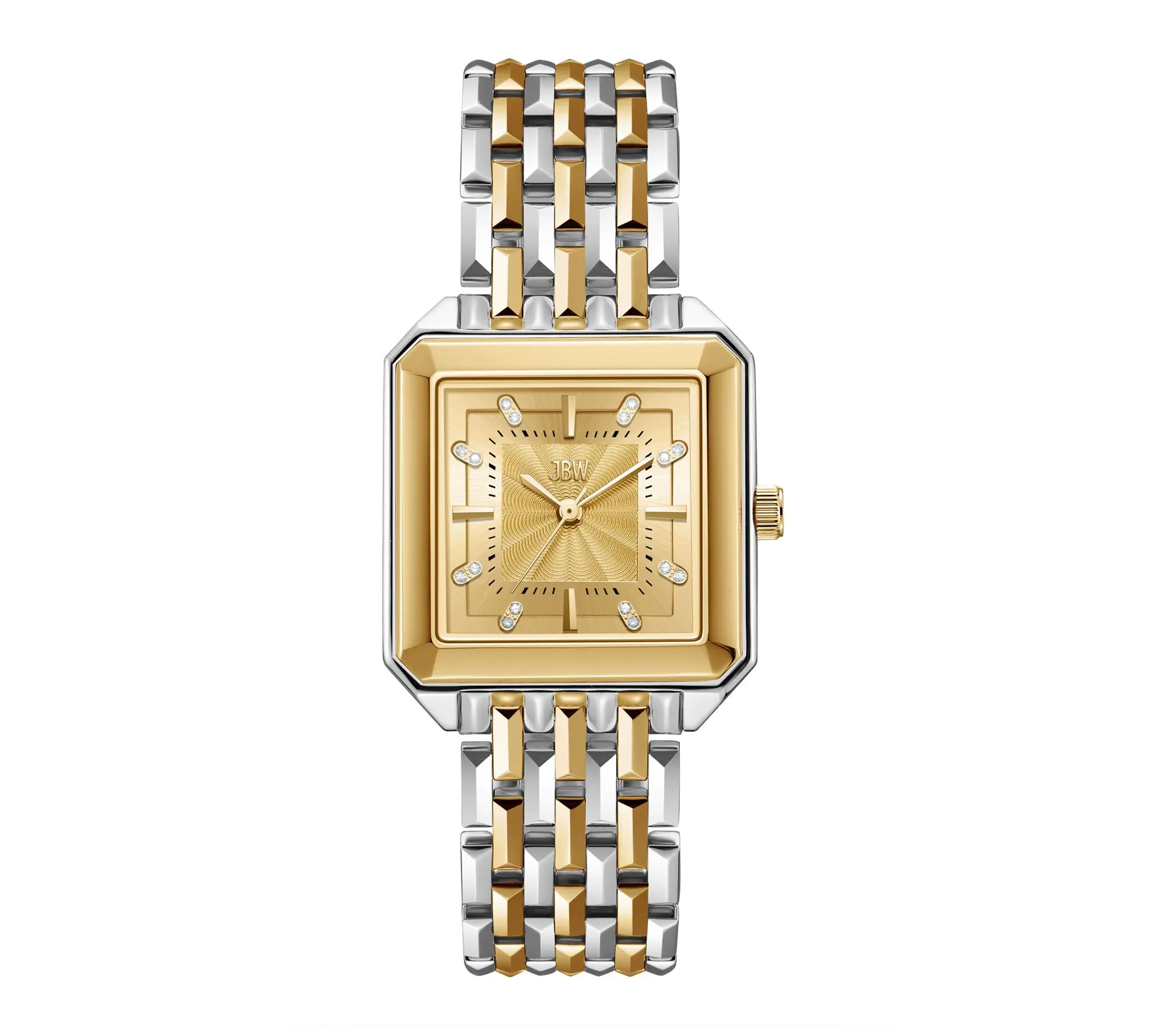 JBW Women's Astra Two-Tone Square Crystal Watch