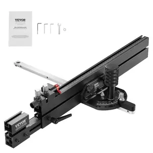 VEVOR Precision Miter Gauge, Standard Slot 3/4''x 3/8'', Aluminum Alloy Table Saw Miter Gauge with 18 in Grating 15 Angle Stops Adjustable Spring Loaded Plunger and Removable Disc, for WoodworkingVEVOR Super Brand Day