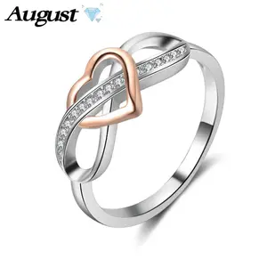Women's hollow love ring elegant two-color Ubimos ring hand jewelry popular design sense for wife perfect gift with exquisite packaging