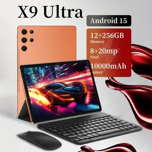 【TikTokShopHolidayHaul】Tablet 11 inches, 12GB RAM, 256GB ROM, Touchscreen, With Dual Camera, Bluetooth Keyboard, Case, Mouse, Stylus,5G, Type-c Charging Large Storage, Affortable Tablet, Portable, Cellphone Smartphone