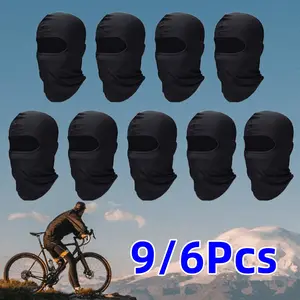 9/6 Pieces Balaclava Face Mask of Men - Ski Mask, Summer Sun Protection Breathable Balaclavas Face Cover Elastic Fit & Perfect for Motorcycle, Outdoor Activities Cooling Set