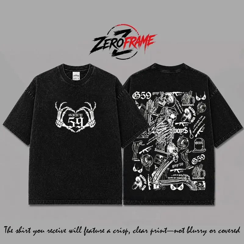 Retro Grey Day 2026 Tour Black Washed Shirt Ver 3, Vintage G59 Graphic T-Shirt, G59 Design Streetwear Tee, Underground Rap Hip Hop Graphic Shirt, Concert Tour Merch Aesthetic, Heavyweight Cotton Unisex Tee, Gift For Music Fans
