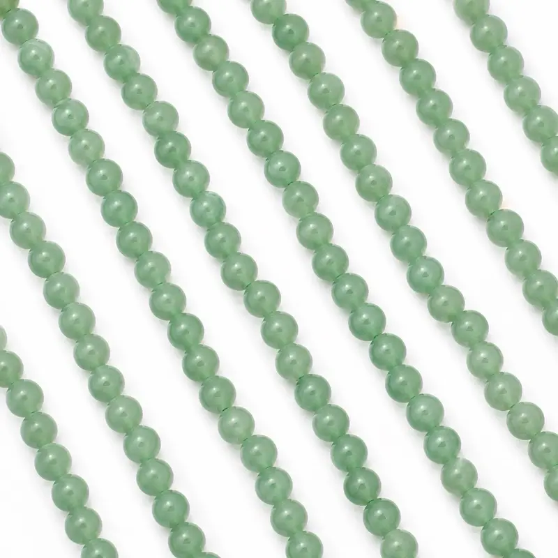 Natural Green Aventurine Round Bead Strand 8mm 24 Beads 7.8in Jewelry Making