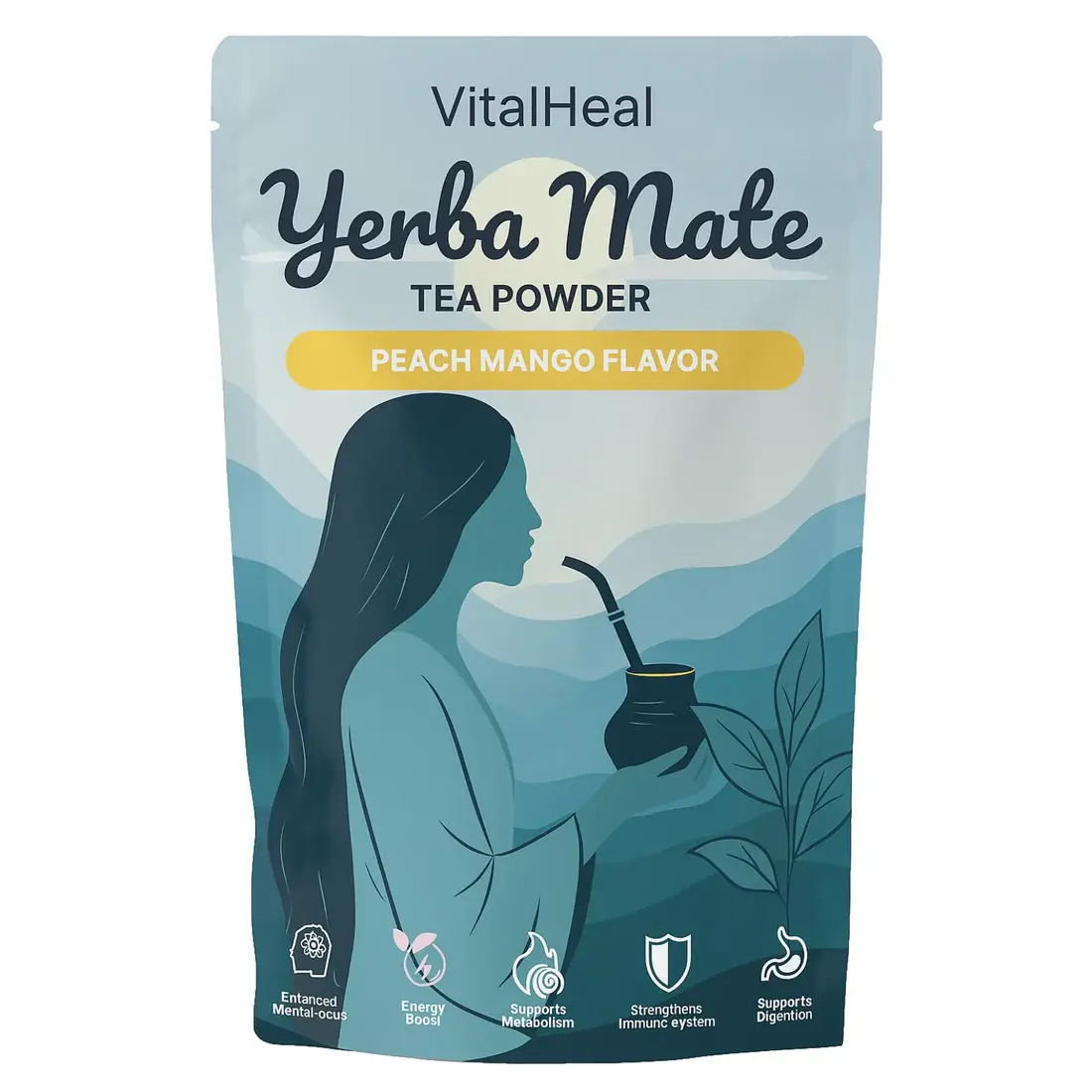 Yerba Mate Tea Powder – Peach Mango